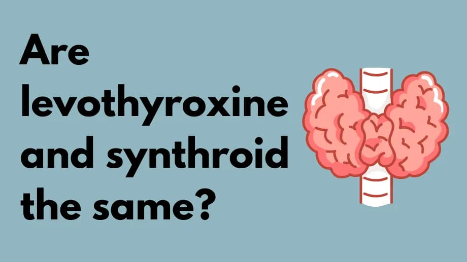Are levothyroxine and synthroid the same?