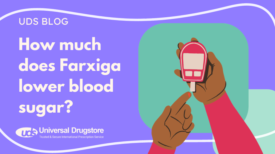 How much does Farxiga lower blood sugar?